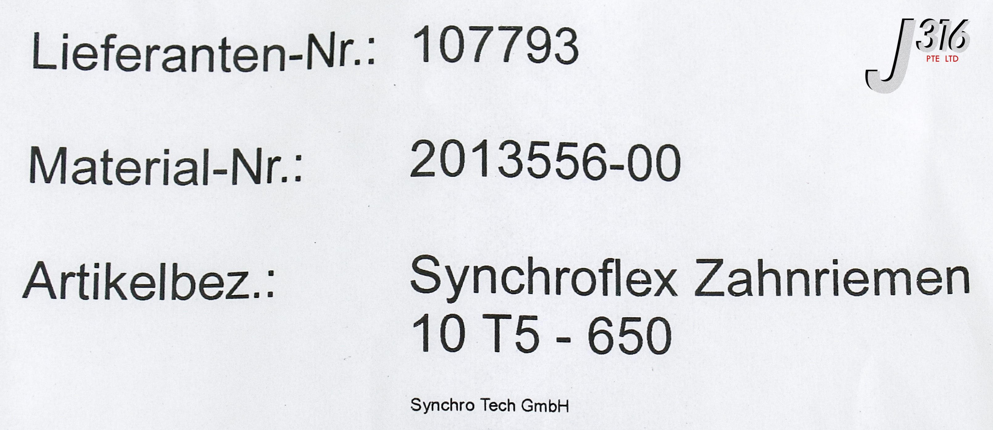 23299 OEM TOOTHED BELT-T5/650 (NEW) 2013556-00 | eBay
